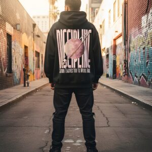 Saturn Graphic Oversized Hoodie by Yaveddra in black premium streetwear