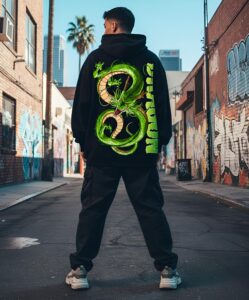 Dragon Oversized Hoodie – Premium Graphic Black Streetwear by Yaveddra