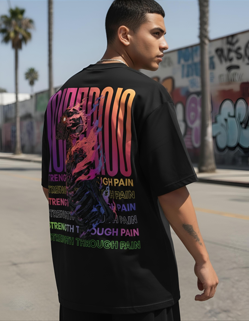 Oversized Graphic T-Shirt Inferno Edition by Yaveddra