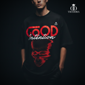 Good Intention Black Oversized Graphic T-Shirts